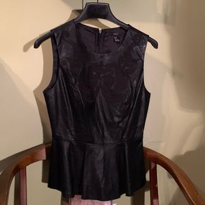 Vegan leather top